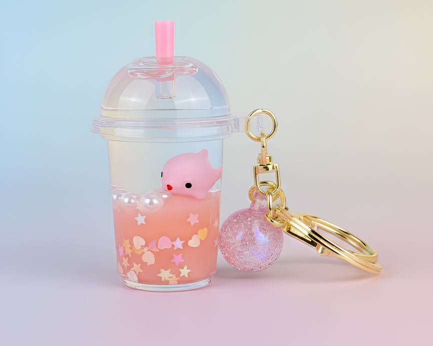 Bella The Pink Whale Boba Splashie